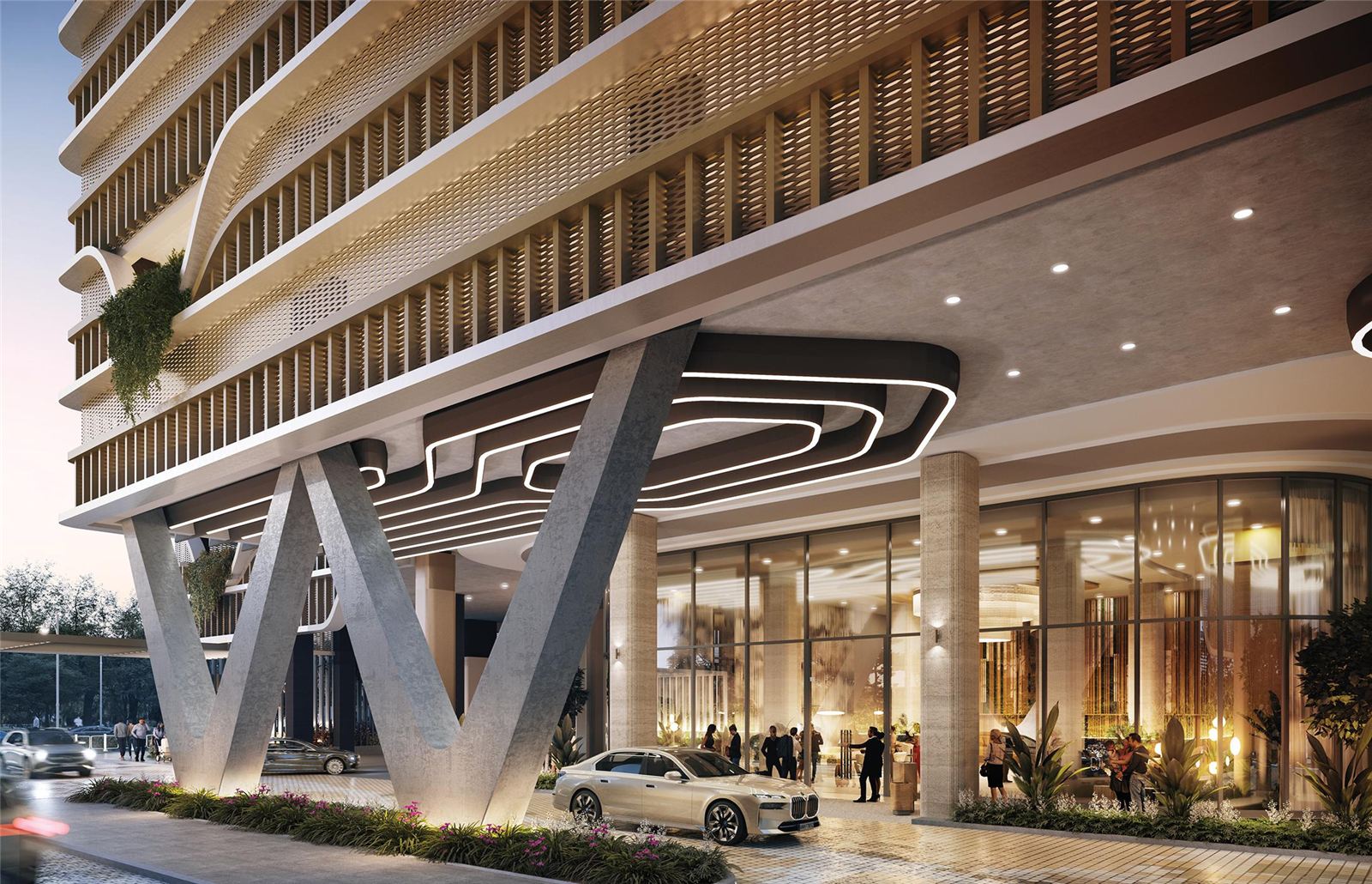 Arrival drop-off, artist's impression