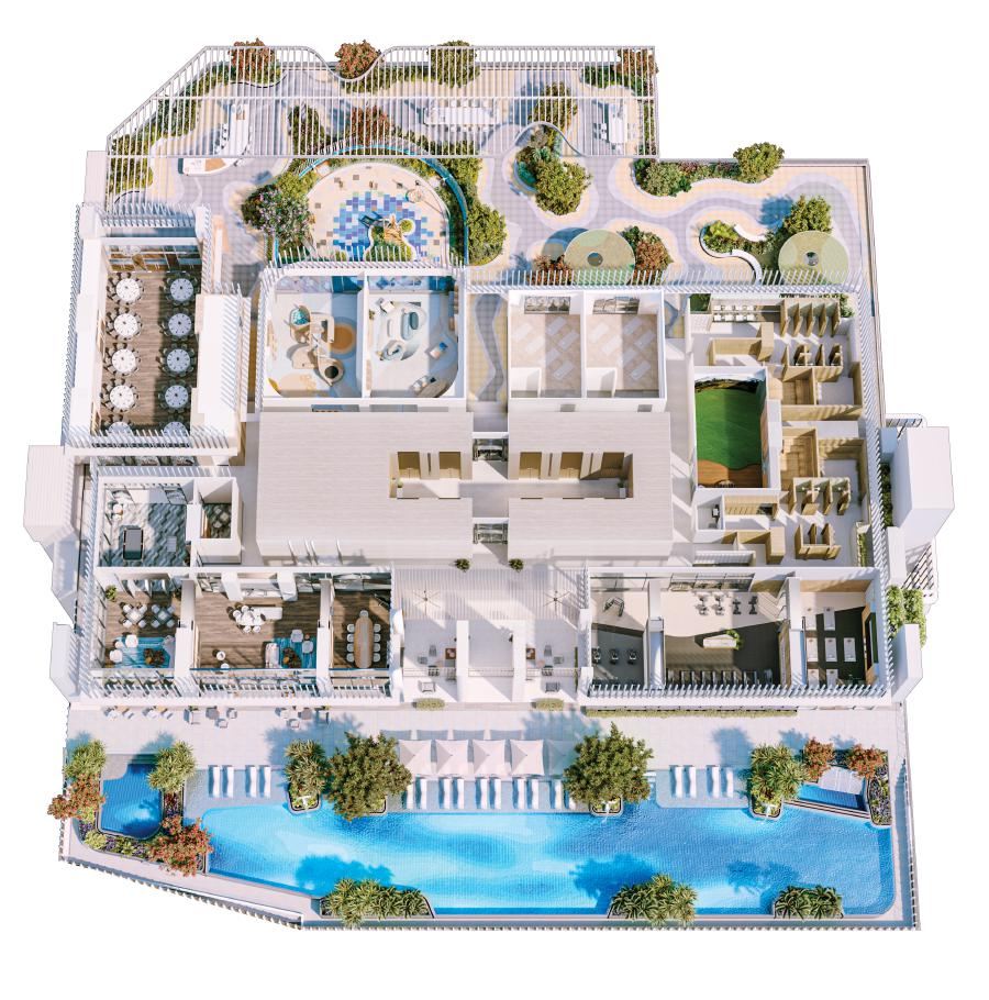 Facilities level plan, artist's impression